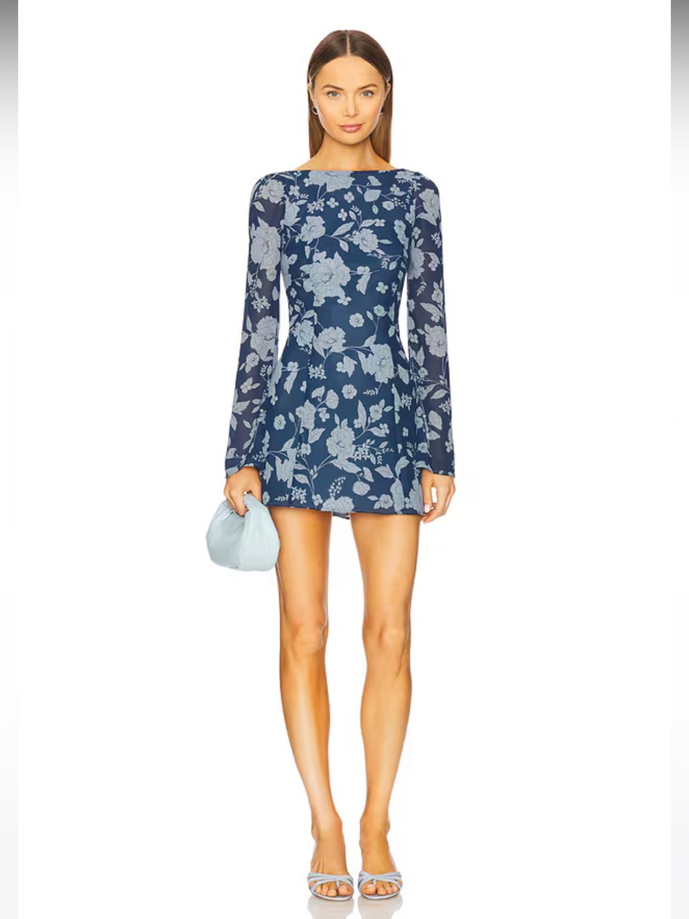 NWT! Stone Cold Fox x REVOLVE Jenna Mini Dress in Blue Floral